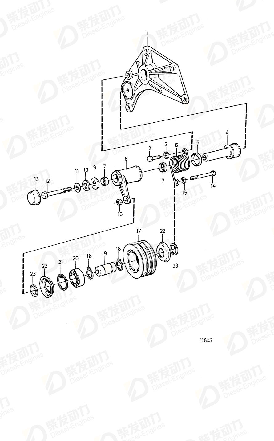 VOLVO Pulley 849049 Drawing